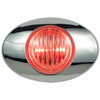 2 LED M3 Millennium Series Marker Light W/ Chrome Bezel - Red LED/ Clear Lens