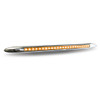 17 Inch Amber Marker To Blue Auxiliary Slim Dual Flatline LED Light W/ Clear Lens