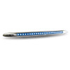 17 Inch Amber Marker To Blue Auxiliary Slim Dual Flatline LED Light W/ Clear Lens
