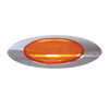 M1 Style 4 Diode LED Amber Clearance Marker Light W/ Chrome Bezel And Amber Lens