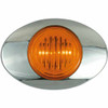 2 Diode Small Oval M3 Style Amber LED Marker Light Clear Lens