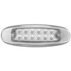 12 Diode Ultra Thin Spyder LED Marker Light w/ SS Bezel - Amber LED / Clear Lens
