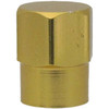 Yellow Hex Style Metal Valve Stem Cap - Pack Of 4