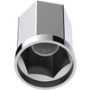 33 MM x 3 Inch Chrome Plastic Hexagon Nut Cover, Thread On