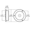 2.5 Inch Amber LED 163 Clearance & Marker Light W/ Flange