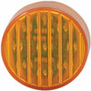 2 Inch Round 9 LED Marker Light W/ Rippled Lens - Amber LED/ Amber Lens