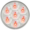 2 Inch Round 7 LED Pearl Style Clearance/ Marker Light - Red LED/ Clear Lens