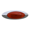 16 Diode Red LED Marker Light Red Lens W/ Chrome Bezel