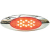 16 Diode Red LED Marker Light Red Lens W/ Chrome Bezel