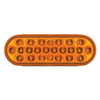 6 1/2 Inch Oval 24 LED Pearl Park/Turn/Clearance Light - Amber LED / Amber Lens