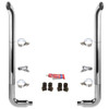 BESTfit 6-5 X 114 Inch Chrome Exhaust Kit W/ West Coast Turnout Stacks & Long Drop Elbows