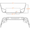 18 Inch Chrome Steel Wrap Around Bumper W/ Light & Tow Holes For Volvo VNL Gen II