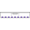 20 Inch Chrome Texas Rolled End Bumper Kit W/ Center Tow Hole And 9 Oval Amber-Purple Dual Revolution Lights With Visors For Western Star Constellation, Heritage