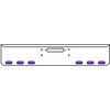 20 Inch Chrome Texas Rolled End Bumper Kit W/ Center Tow Hole And 6 Oval Amber-Purple Dual Revolution Lights With Visors For Western Star Constellation, Heritage