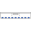 20 Inch Chrome Texas Rolled End Bumper Kit W/ Center Tow Hole And 9 Oval Amber-Blue Dual Revolution Lights For Western Star Constellation, Heritage