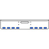 20 Inch Chrome Texas Rolled End Bumper Kit W/ Center Tow Hole And 8 Oval Amber-Blue Dual Revolution Lights For Western Star Constellation, Heritage