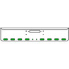 20 Inch Chrome Texas Rolled End Bumper Kit W/ Center Tow Hole And 8 Oval-2 Round 2 Inch Amber-Green Dual Revolution Lights For Western Star Constellation, Heritage