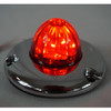 Legendary Glass 1-1/2 Inch Watermelon Red-Red LED Light W/ Chrome Flat Bezel-8 Pack