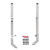 Lincoln Chrome 6 X 114 Inch Exhaust Kit W/ Flat Top Stacks & OE Style Elbows