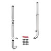 Lincoln Chrome 7-5 X 96 Inch Exhaust Kit W/ Flat Top Stacks & Long Drop Elbows