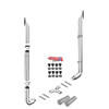 Lincoln Chrome 6-5 X 114 Inch Chrome Exhaust Kit W/ Short 30 Stacks, Long 90S & Y-Pipe W/ Flex Connection