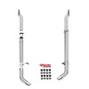 Lincoln Chrome 7-5 X 120 Inch Exhaust Kit W/ Short 30 Stacks & OE Style Elbows For Peterbilt 378, 379