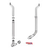 Lincoln Chrome 6-5 X 114 Inch Exhaust Kit With Bull Hauler Stacks & M66-1271 Elbows