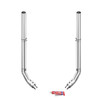 Lincoln Chrome 7-5 X 96 Inch Exhaust Kit With Flat Top Stacks & K180-18615 Elbows