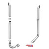 Lincoln Chrome 8-5 X 96 Inch Exhaust Kit With West Coast Turnout Stacks & M66-1270 Elbows