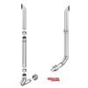 Lincoln Chrome 8-5 X 96 Inch Exhaust Kit With West Coast Turnout Stacks & M66-1271 Elbows