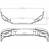 16 Inch Chrome Wrap Around Bumper W/ Radar, Factory Fog Light Holes For Kenworth T680
