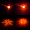 Legendary 1-1/2 Glass Watermelon Red-Red 3 Wire Dual Function Chrome Flat Bezel LED Light - Each