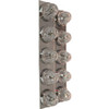 15-Inch 304 Stainless Steel Square-End Front Air Cleaner Panels with 5 Watermelon Light Holes