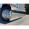 Kenworth W900L, W900B 20 Inch Texas Chrome Bumper W/ Rolled Ends - 9 Oval Light Holes