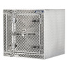 Aluminum Underbody Toolbox 24” x 24” x 24” with Single Barn Door and Cam Lock - Diamond Plated Finish