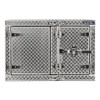 Aluminum Underbody Toolbox 18” x 18” x 36” with Dual Barn Doors and Cam Lock - Diamond Plated Finish