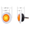 3/4 Inch Mini LED Dual Function Clearance Marker ArcBlast Light – Amber LED, Amber Lens