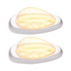 15-Diode Amber Lens and Clear LED Sleeper Clearance Marker Light with Chrome Bezel