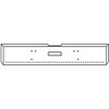 Classic FL120, FL132 XL 22 Inch Chrome Texas Boxed End Bumper W/ Tow, 45 Rnd 3/4 Inch & End 3/4 Inch Light Holes