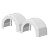 White Gel-Coat 101.5 Inch Fiberglass Double Hump Full Fender-Sold Each