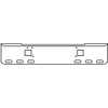 Kenworth K100E 20 Inch Chrome Texas Rolled End Bumper W/ Tow & 6 Oval Light Holes