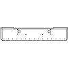 Kenworth W900B, W900L 16 Inch Chrome Texas Boxed End Bumper W/ Tow & 15 Rnd 3/4 Inch Light Holes