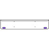 18 Inch Chrome Texas Rolled End Bumper Kit W/ Bolt Holes And 2 Oval Amber-Purple Dual Revolution Lights For Western Star 4700SF 2013 - Current 18 Inch Chrome Texas Rolled End Bumper Kit W/ Bolt Holes And 2 Oval Amber-Purple Dual Revolution Lights For Western Star 4700SF 2013 - Current
