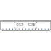 Western Star 18 Inch Chrome Texas Rolled End Bumper Kit W/ Step & Tow Holes And 15 Round 2 Inch Amber-Blue Dual Revolution Lights With Visors For  4700SF 2013 - Current