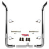 BESTfit 6-5 X 102 Inch Chrome Exhaust Kit W/  Bull Hauler Turn Top Stack  Long 90S & Chrome Tapered Y-Pipe 5 Inch Taper Lock Chrome Tee Peterbilt 378, 379, 389 Glider (2005-Newer) 55 Inch Standard Spool Only Non-Unibilt