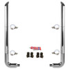 BESTfit 6-5 X 108 Inch Chrome Exhaust Kit W/  Miter Cut Top Stack  Long Drop Elbows No Tee Peterbilt 378, 379, 389 Glider (2005-Newer) 55 Inch Standard Spool Only Non-Unibilt