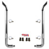 BESTfit 7-5 X 108 Inch Chrome Exhaust Kit W/  Bull Hauler Turn Top Stack  Long Drop Elbows No Tee Peterbilt (2005-Newer) 55 Inch Standard Spool Non-Unibilt