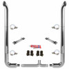 BESTfit 8-5 X 102 Inch Chrome Exhaust Kit W/  West Coast Turn Top Stack  Long 90S & Chrome Tapered Y-Pipe 8 Inch Taper Lock Chrome Tee Peterbilt (2005-Newer) 55 Inch Standard Spool Non-Unibilt