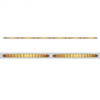 Stainless Steel 79.5 Inch Under Bumper Light Bar W/ 6 - 12 Inch 14 Diode Amber LED Strips