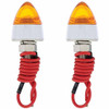 Amber LED Bullet Light License Plate Fasteners 2 Pack